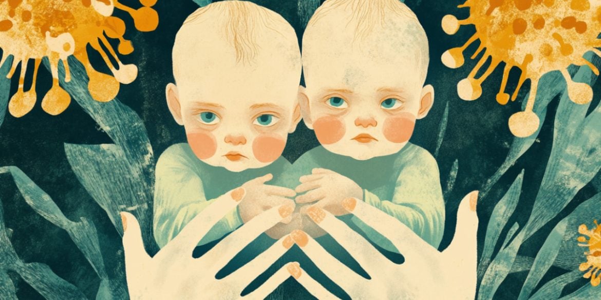 This shows two babies.