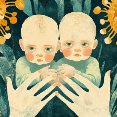 This shows two babies.