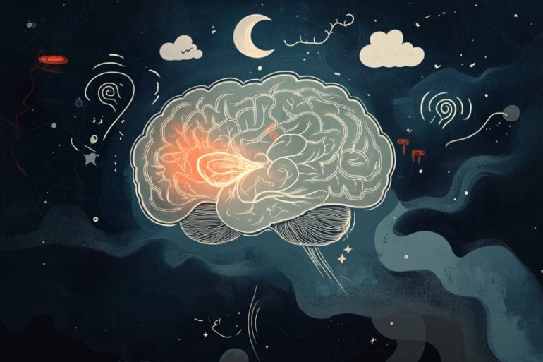 This shows a brain and the moon.