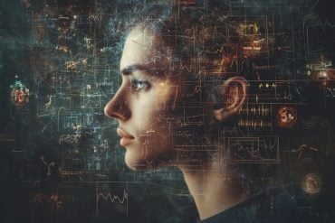 This shows a woman and math symbols.