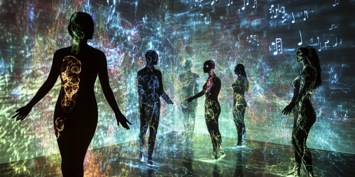 This shows people and musical notes.