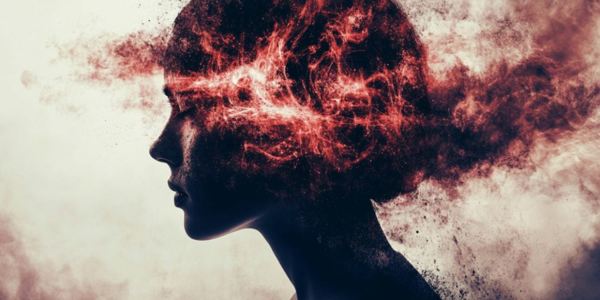 This shows a head and red fog.
