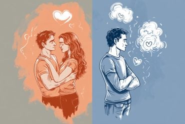 This shows a couple and a man alone.