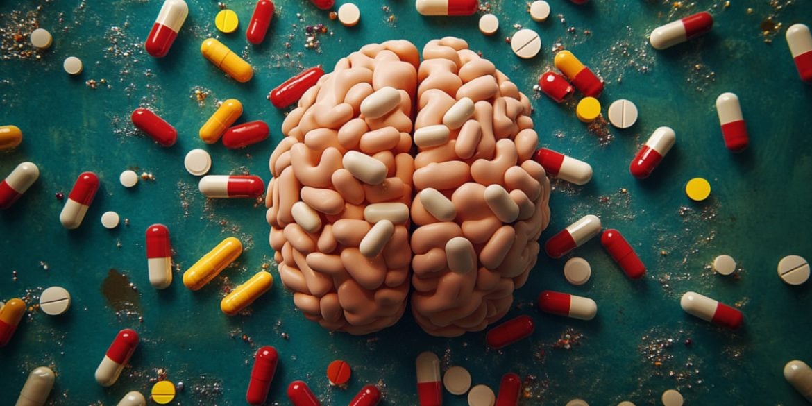 This shows a brain and pills.