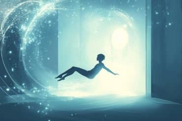 This shows a person floating.