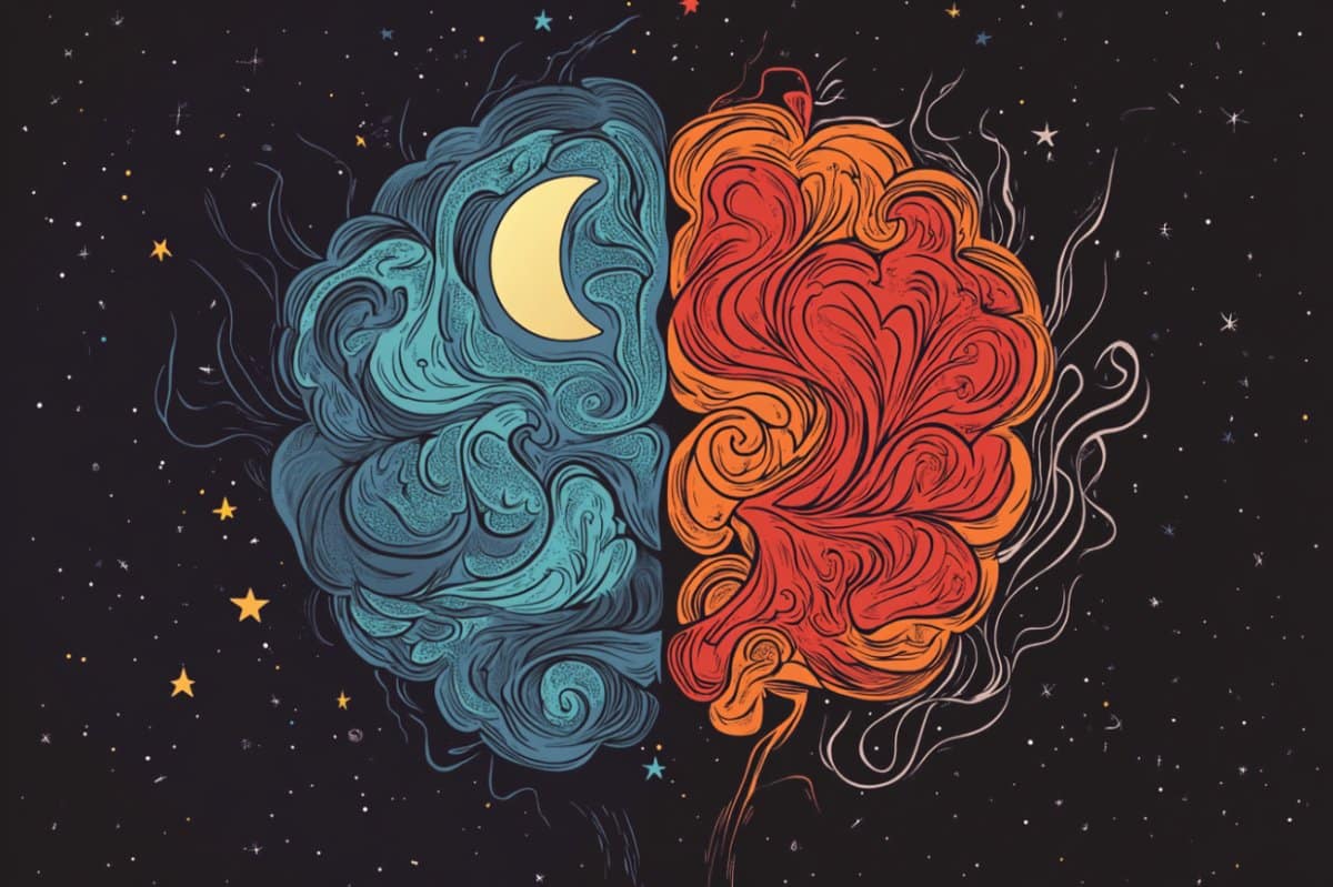 This shows a moon and a brain.