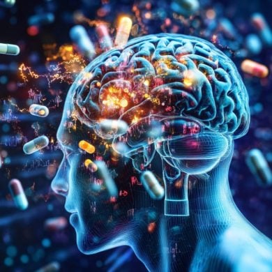 This shows a brain and pills.