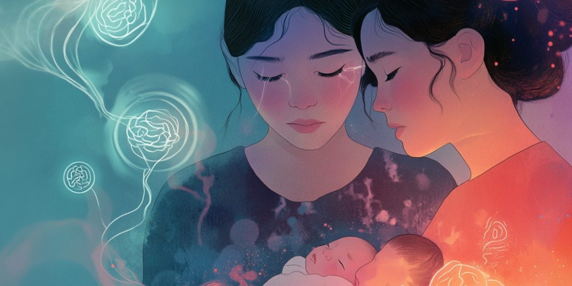 This shows sister moms and their babies.