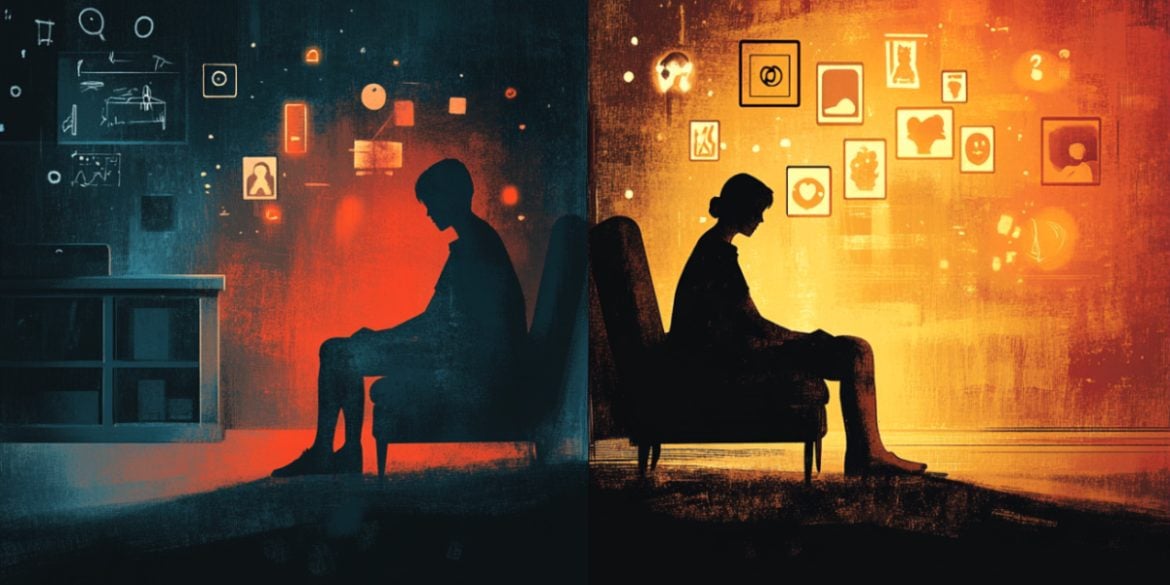 This shows two lonely people.