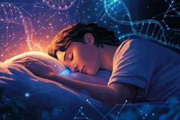 This shows a person sleeping and DNA.