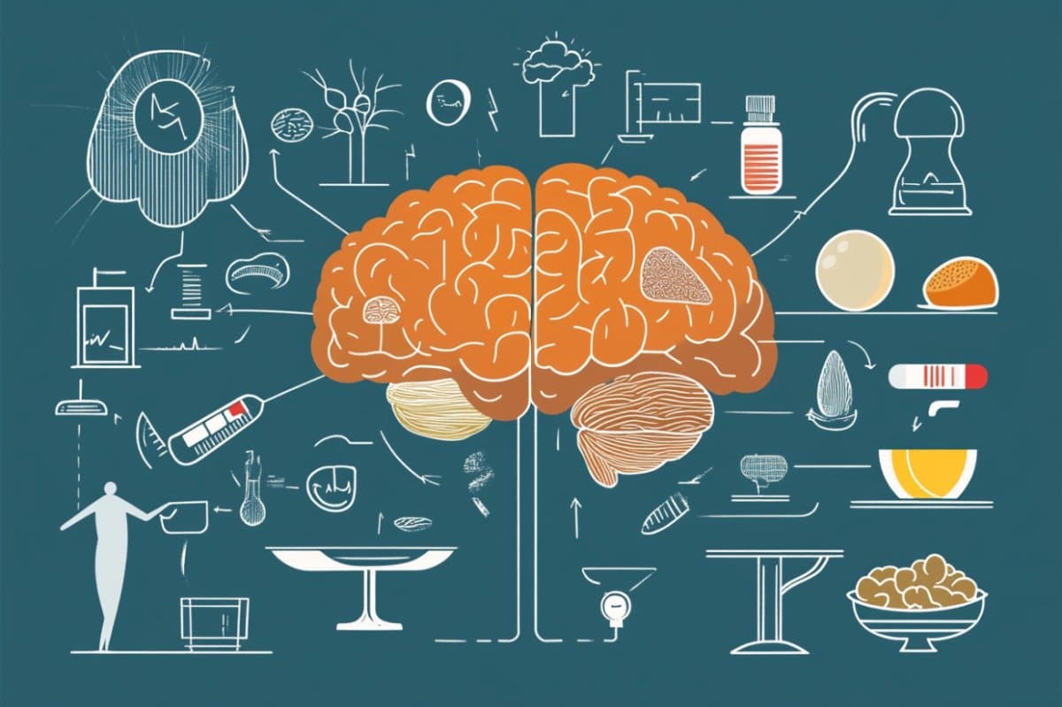 This shows a brain and food.