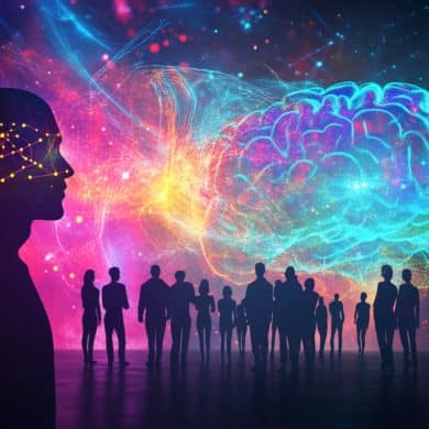 This shows people and a brain.
