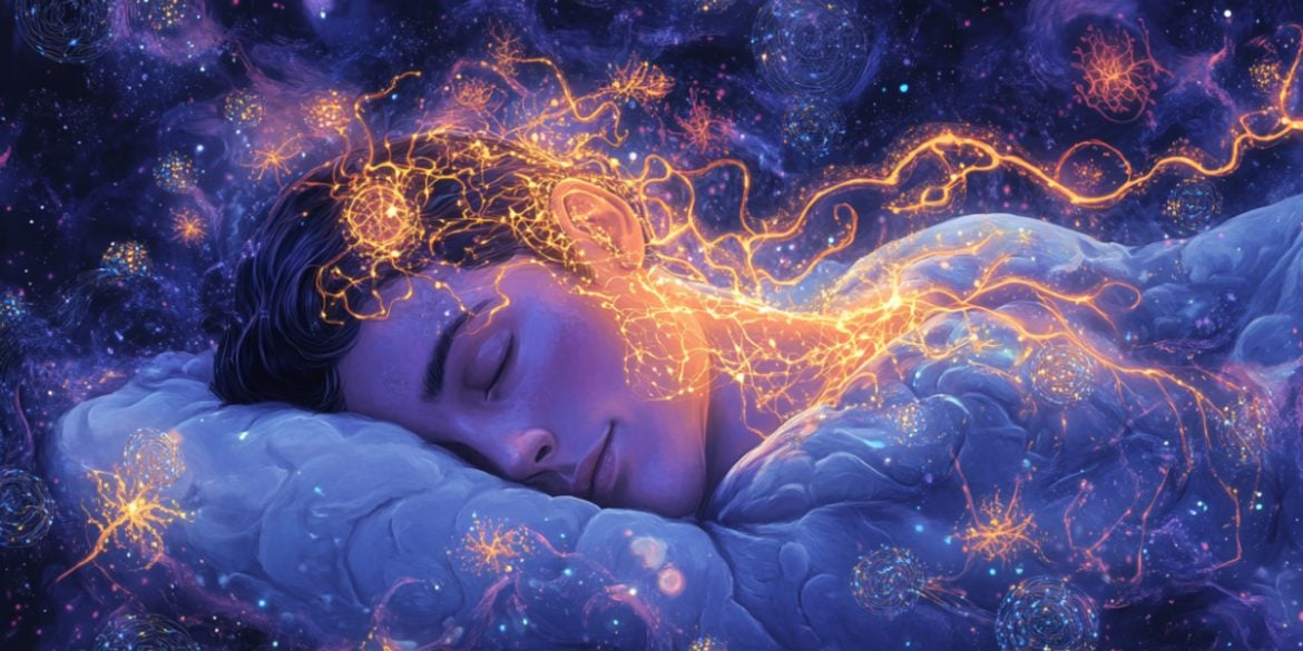 This shows a person sleeping.