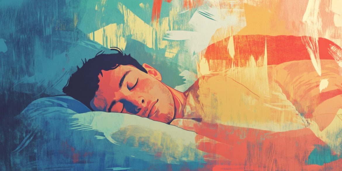 This shows a person sleeping.