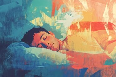 This shows a person sleeping.