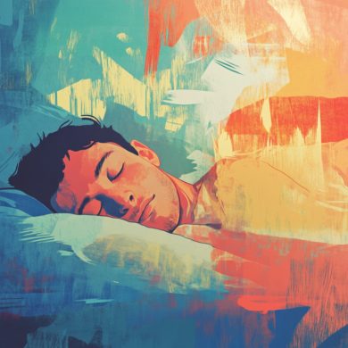 This shows a person sleeping.