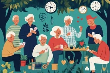 This shows a group of older people.