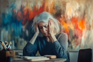 This shows a stressed woman.