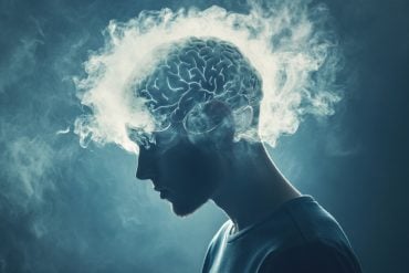This shows a man and a brain.