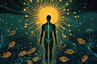 This shows a person standing in sunlight.