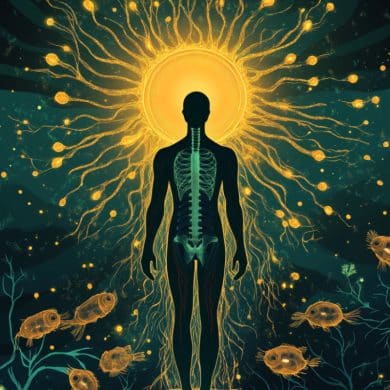 This shows a person standing in sunlight.