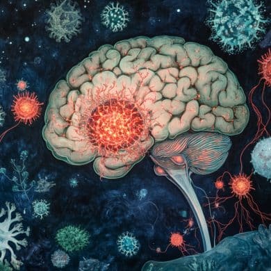This shows a brain.