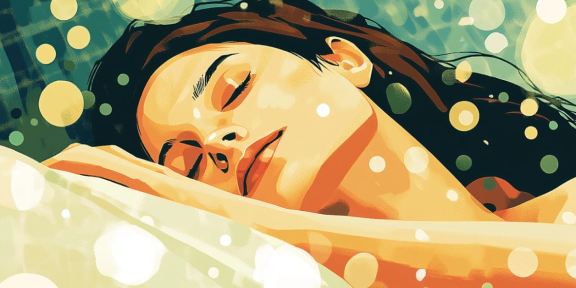 This shows a woman sleeping.