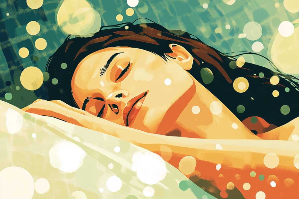 This shows a woman sleeping.