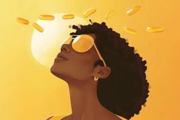 This shows a person in the sun.