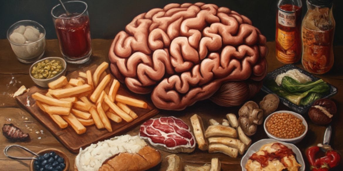 This shows food and a brain.