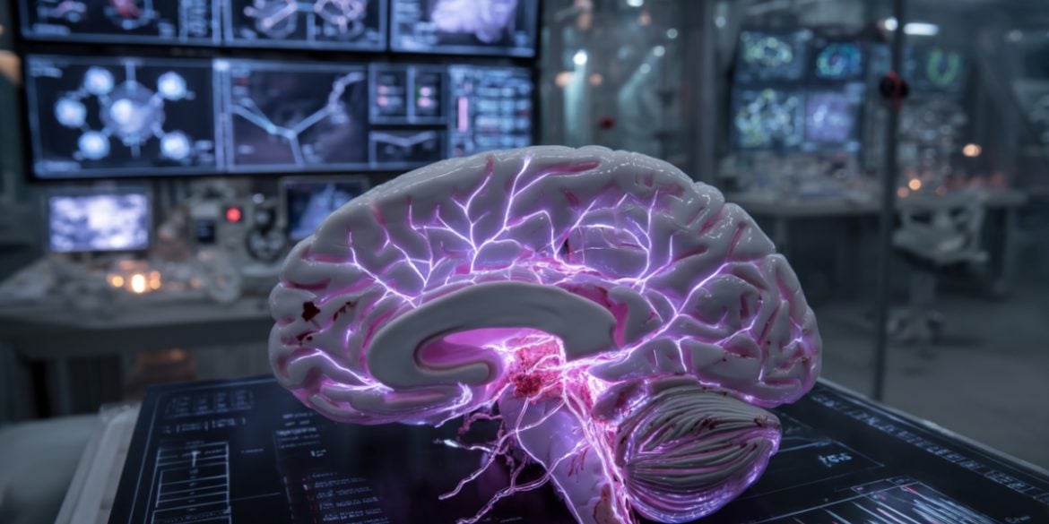 This shows a brain model.