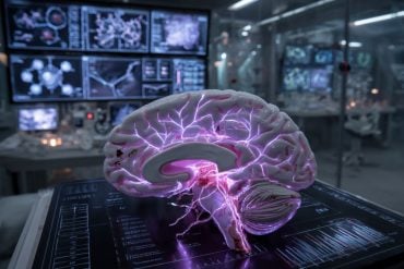 This shows a brain model.