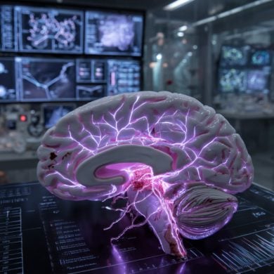 This shows a brain model.