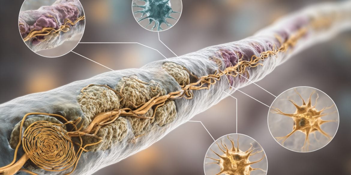 This shows a neuron.