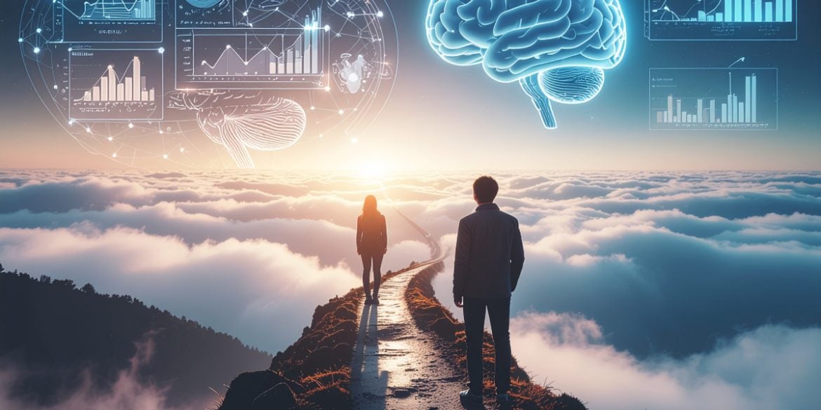 This shows two people and a brain.