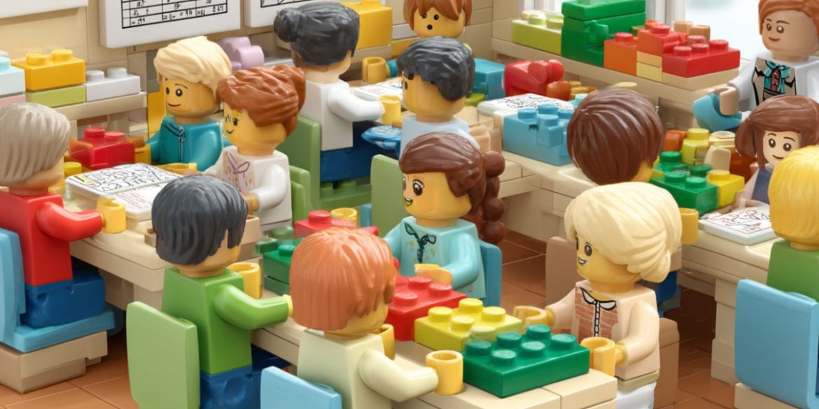 This shows Legos.