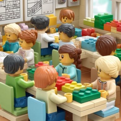 This shows Legos.