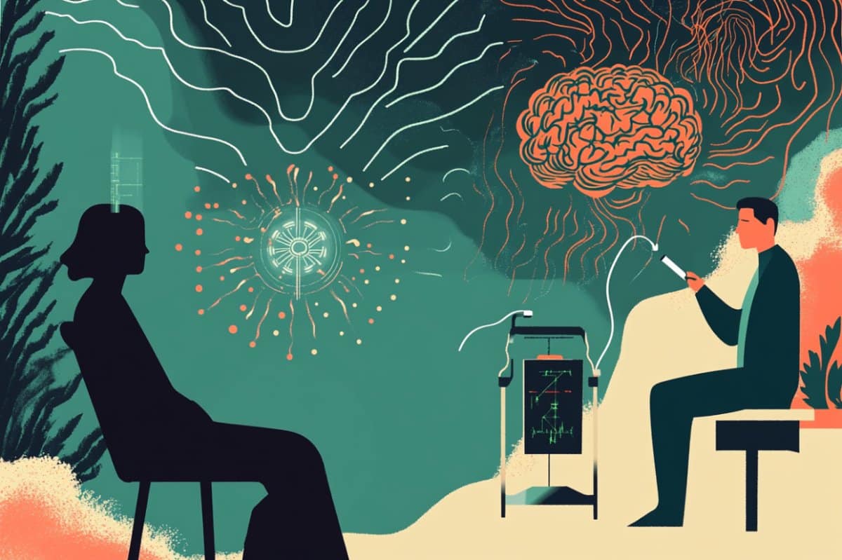 This shows a brain and a doctor.