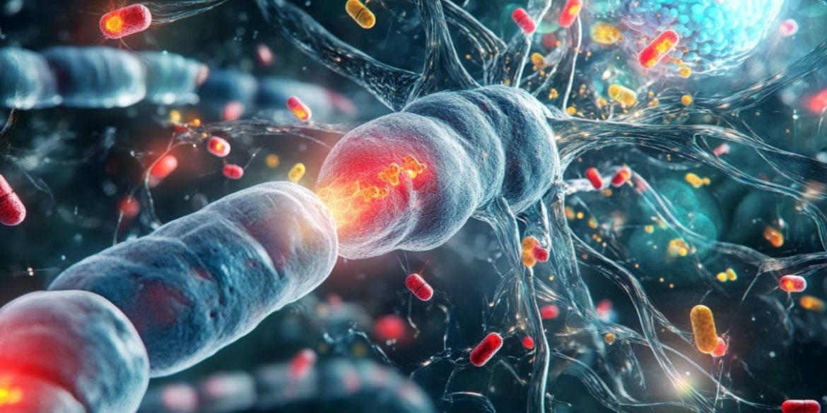 This shows a neuron and pills.