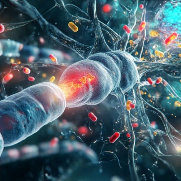 This shows a neuron and pills.