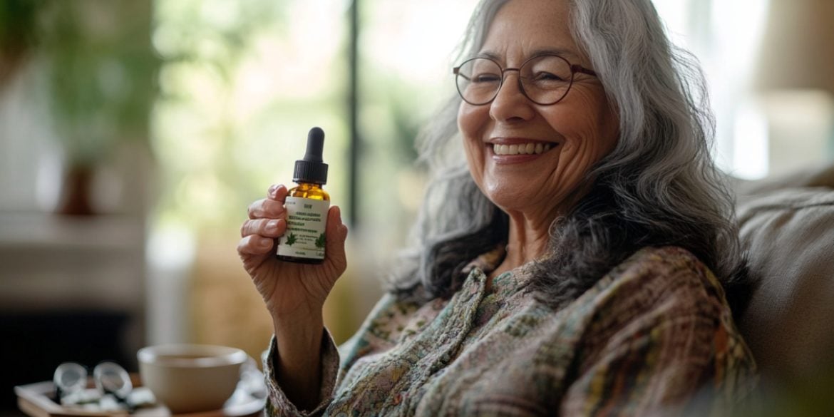 This shows an older woman with a tincture.