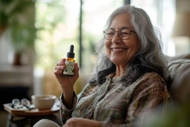 This shows an older woman with a tincture.