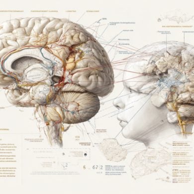 This shows a baby and a brain.