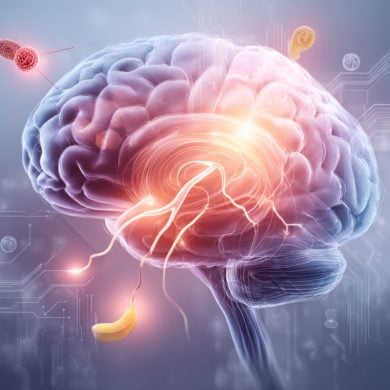 This shows a brain.