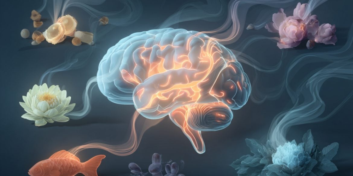This shows a brain surrounded by stinky objects.
