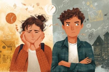 This shows sad teens.