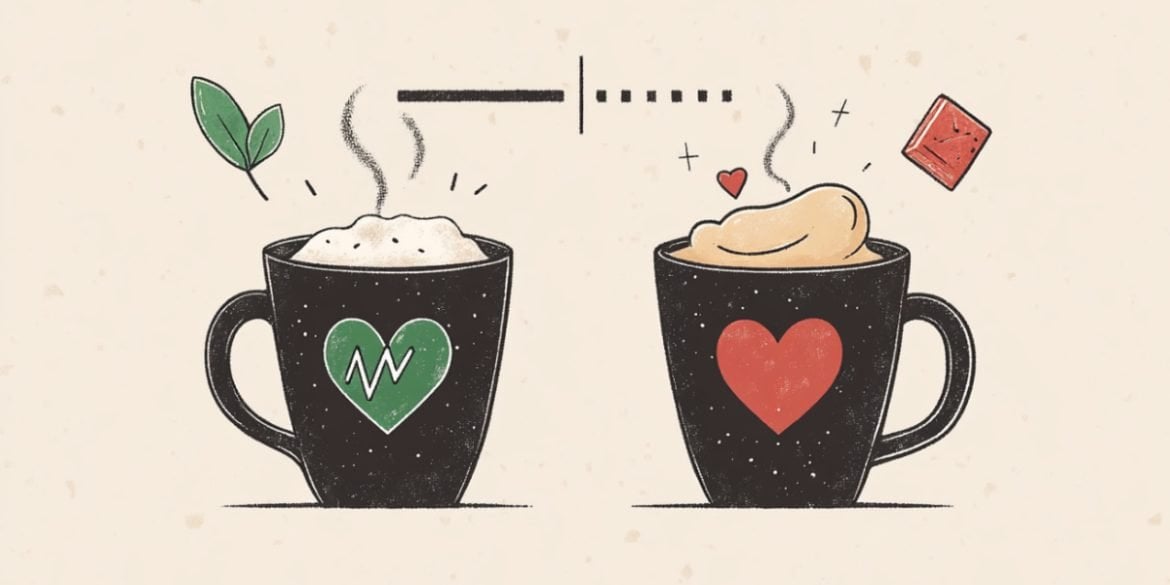 This shows two cups of coffee.