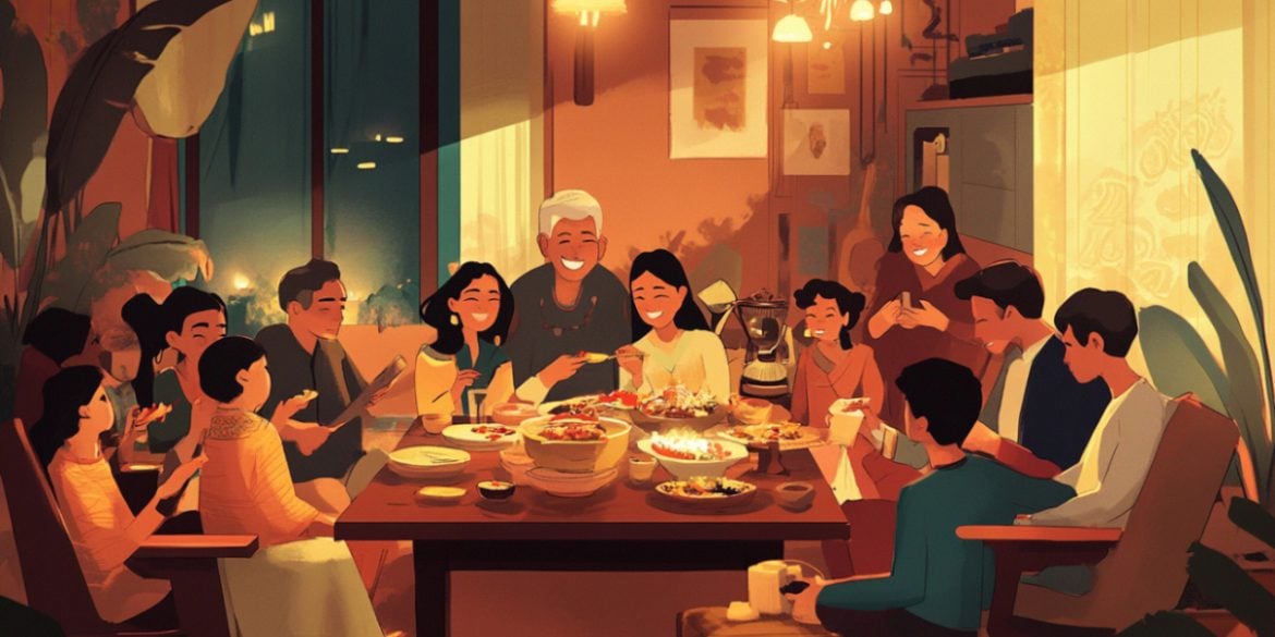 This shows a multigenerational family.
