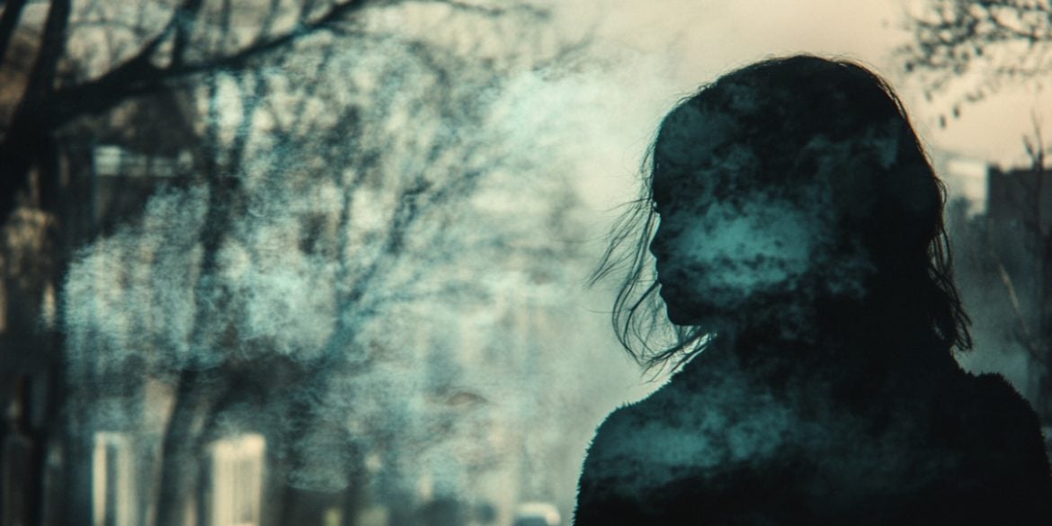 This shows the outline of a person.