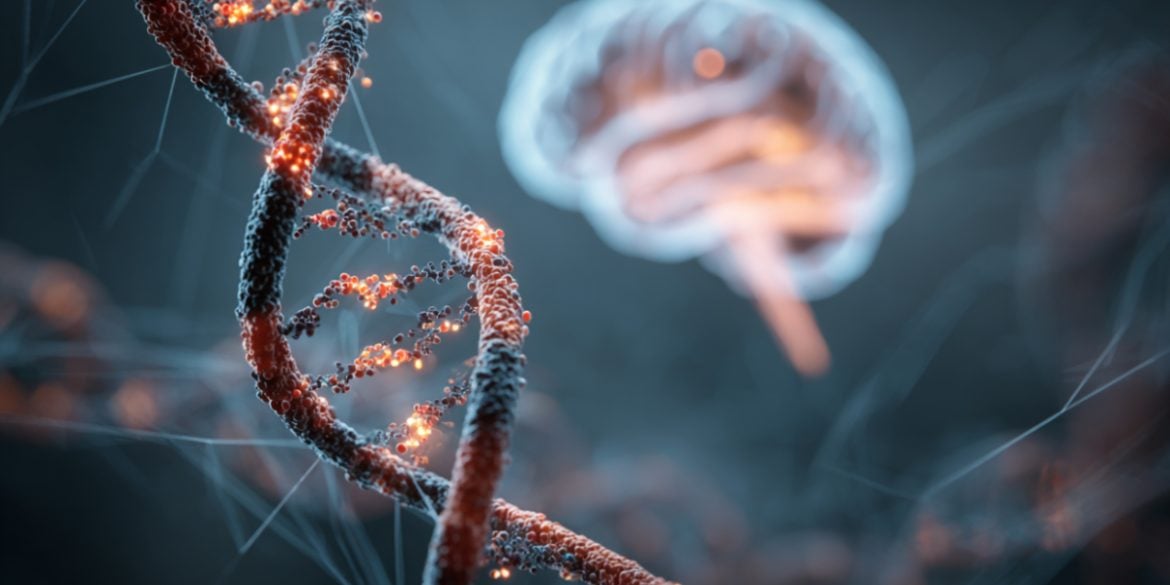 This shows DNA and a brain.